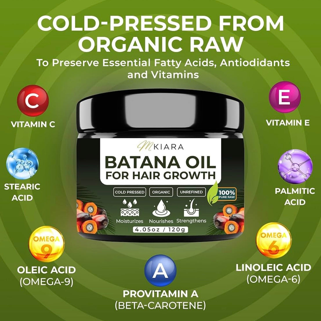 Organic Raw Batana Oil for Hair Growth & Healthy Skin